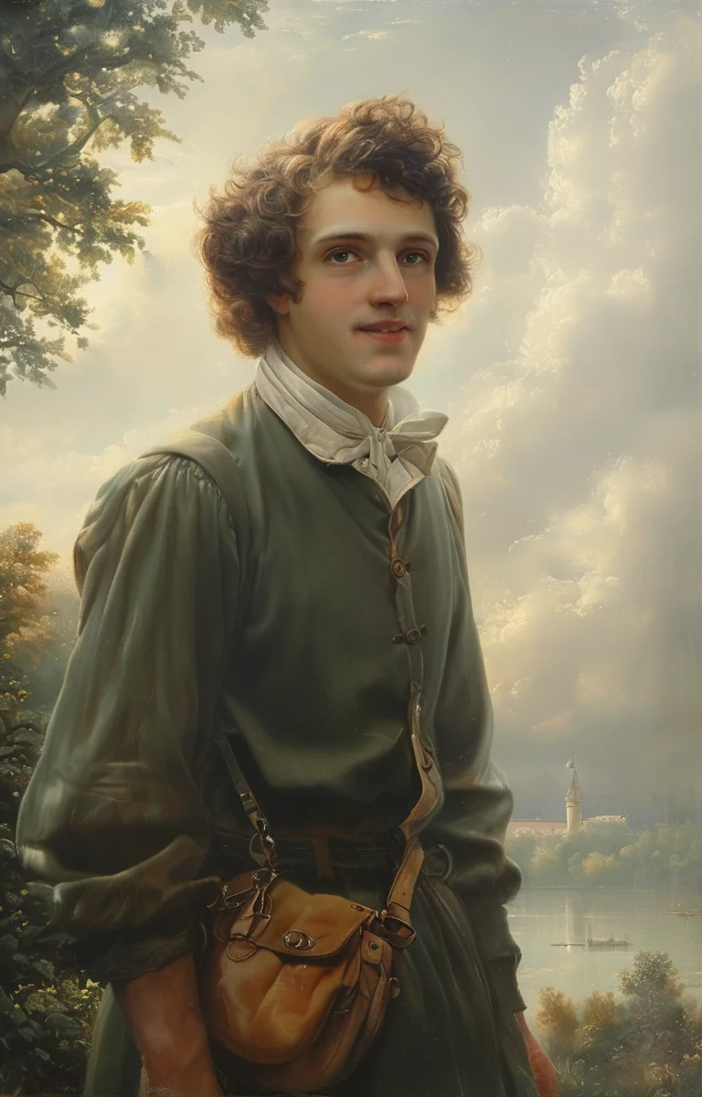 masterpiece,best quality,<lora:tbh240-sdxl:0.9>,illustration,style of Fritz Zuber-Buhler, portrait of noble man