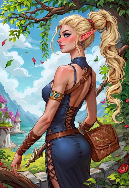 (score_9, score_8_up:1.1), score_7_ up, highly detailed, , zPDXL, ((1 girl,)) slender, petite ,Wood elf druid's loyal animal companion, elemental connection, long flowing blonde hair tied back in a ponytail, piercing blue eyes, form-fitting leather outfit with wooden accents, carrying an array of natural weapons such as staffs, daggers, and javelins. she wear Baker's outfit, flour-covered, wholesome, fresh bread aroma, comfort food provider. , dynamic pose, detialed background
, masterpeice, detailed, intricated details, 8k, ultraclear <lora:detailed_notrigger:1>, wide angle, detailed scene, detailed faces, perfect quality, tranding on artstation, incredible details , Painstaking Attention To Details , <lora:OMG-Is-DucHaiten_v1.0:1> ziprealism