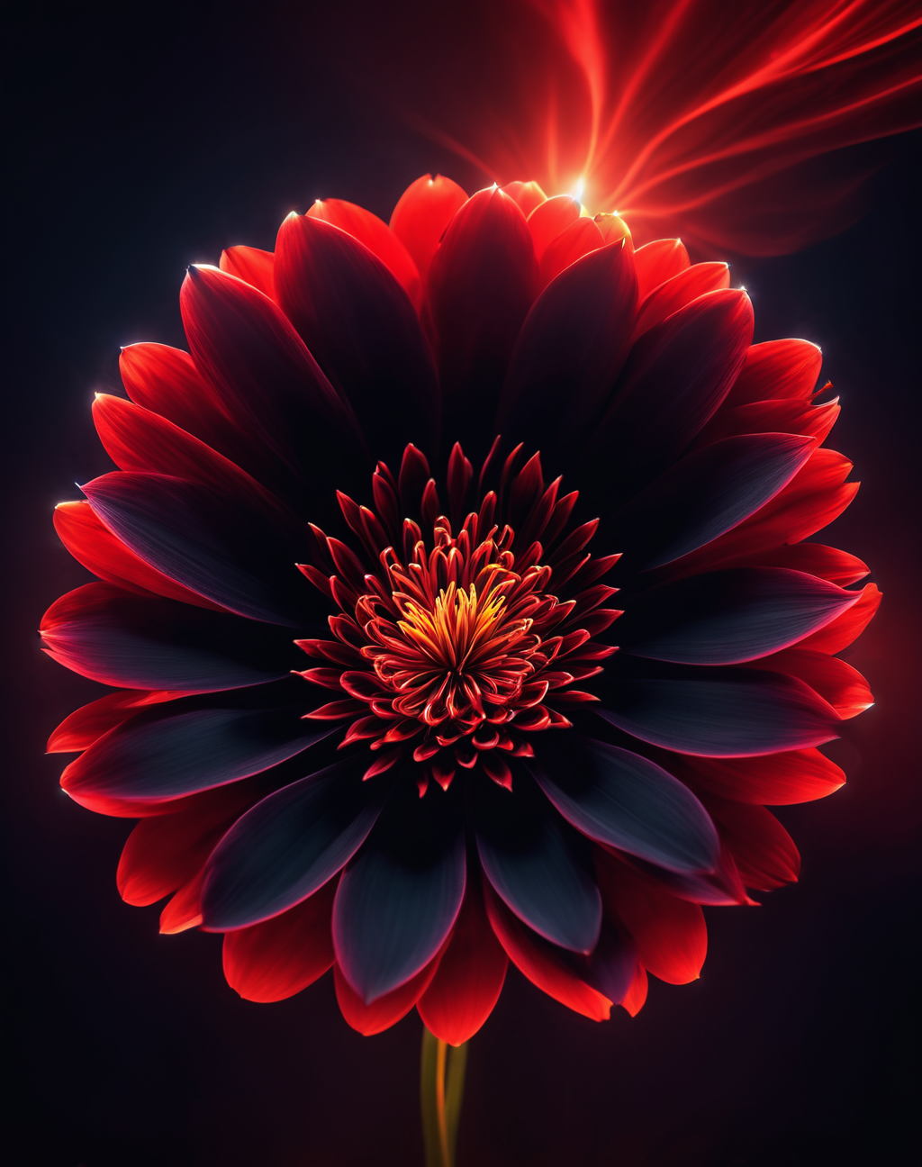 flower <lora:Dark_Aura_XL_-_Filled_with_miasma:1> dark aura,  dynamic angle, 8K, red, HD