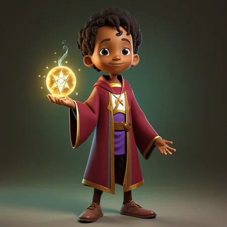 kid Trinidadian character Alchemist, philosopher's stone, transformation, elixir, transmutation, mystical, enlightenment, experimentation, knowledge. <lora:STYLIZARD_v1:0.96>