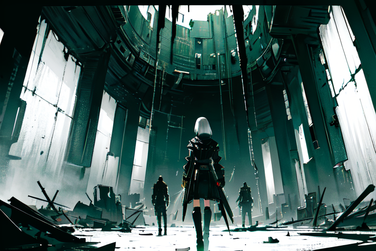 highly insanely detailed, masterpiece, top quality, best quality, highres, 4k, 8k, RAW photo, (very aesthetic, beautiful and aesthetic),  
tsutomu nihei,nihei_tsutomu,blame!,blame gakuen!,abara,TNstyle,sidonia_no_kishi,(tunnel,megastructure in background,mausoleum,deep horizon,tower,lab,city ruins,giant room,sidonia \(ship\),space,spacecraft),vast scenery,perspective,empty,cyberpunk,dark background,flock,open space,no human,decrepit,dystopia,destroyed,blm,science fiction,futuristic, 
<lora:ABARA:0.5>, 
(1girl:1.3), 
solo focus, 
(pure green background,transparent background:1.2),âââ