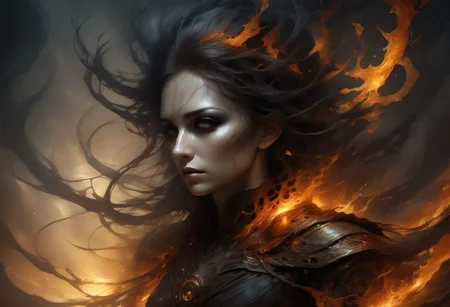“Fire that burns my soul, lights my very heart”, beautiful inner light, deep shadows, extraordinary detail