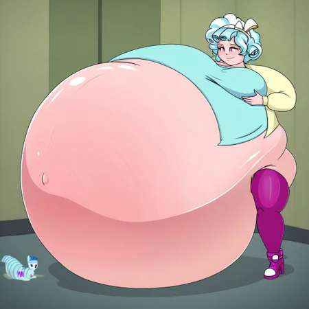 belly size bigger than main body)), (gigantic belly:2.0), goddess, Cozy Glow, Equestria Girls