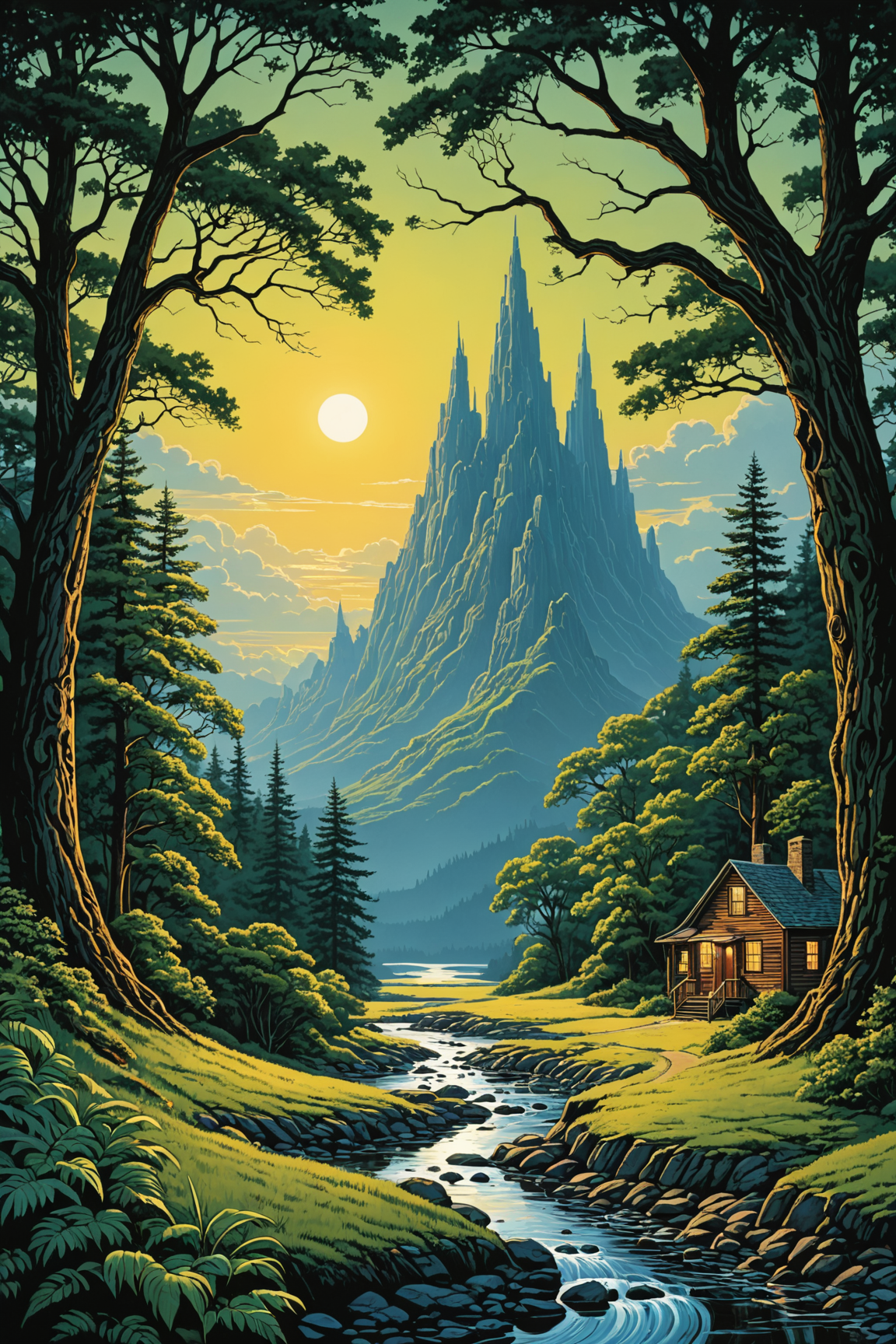 by ((Peter Sculthorpe and Jim Burns)) in the style of [[Dan Mumford and Tyler Edlin and Kevin Sloan]]