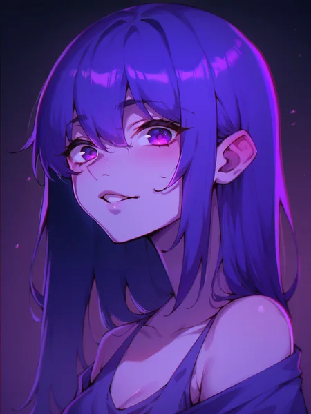 score_9, score_8_up, score_7_up, score_6_up, <lora:st4t1ctvXLP:1> st4t1ctv, chromatic aberration, purple theme, 1girl