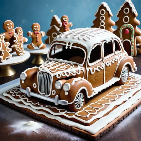 a car ,icing, gingerbread <lora:GingerbreadStyle_epoch_10:0.7>