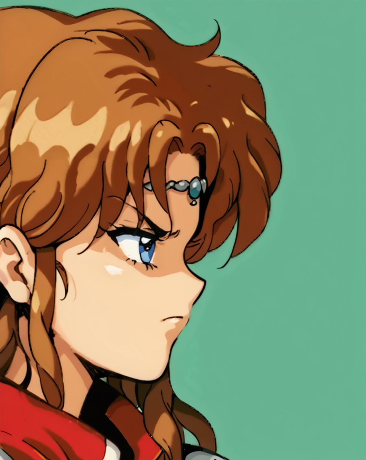 Score_9, score_8_up, score_7_up, score_6_up, facing viewer, source_cartoon, source_anime, rating_safe, side view, profile
1girl, alys brangwin, long hair, brown hair, blue eyes, circlet, illustration, armor, red jacket, closed mouth,  narrowed eyes, annoyed, angry,
<lora:VGC_PS4_Alys_Brangwin-000007:1> 1990s (style), retro artstyle <lora:90s_pony:0.4>