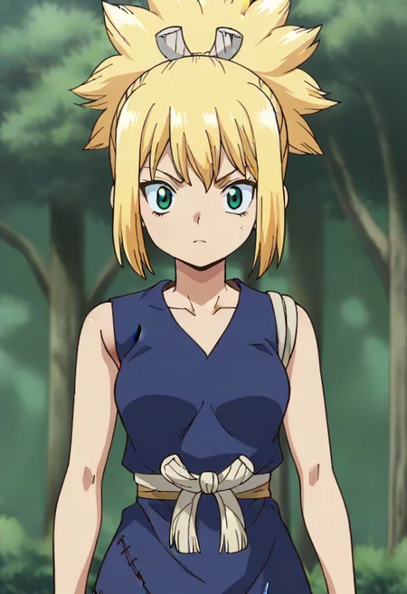 source_anime, cowboy shot <lora:KohakuDrSton3:0.9> kohaku, blond,,