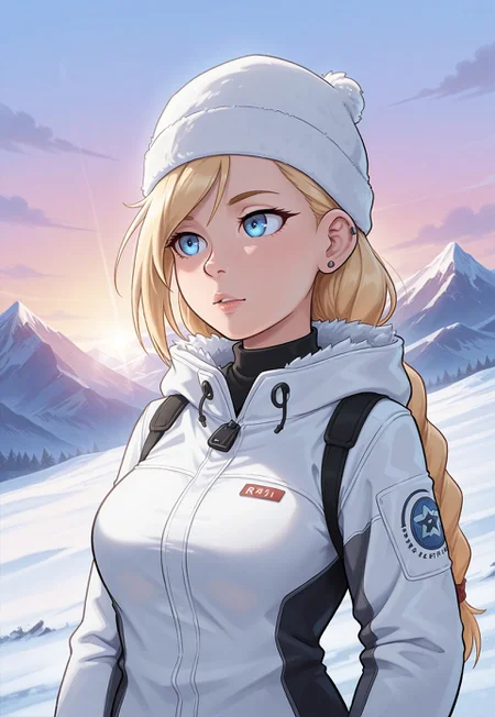 score_9, score_8_up, score_7_up, 1girl, solo, arctic explorer, insulated winter gear with fur trim and reflective accents, long braided blonde hair with a warm knitted hat, realistic, cinematic angle, cinematic lighting, athletic body, determined face, piercing blue eyes, adventurous pose
BREAK
trekking through a snowy mountain range
BREAK
source_adventure_art, rating_explicit, expressive, full body, dynamic pose
BREAK
detailed beautiful background, majestic snowy mountains with towering peaks and glistening ice formations, dense pine forests and frozen lakes, distant glaciers and icy waterfalls, serene atmosphere with a sense of adventure and endurance
<lora:Expressive_H:0.6>Expressiveh, (SimplepositiveXLv1:1.3), (upper body, full clothed:1.85) ((masterpiece)) (ultra realistic, 32k, masterpiece:1.2), (high detailed skin:1.1), (high quality:1.1) (((full clothed))) <lora:DandonFuga_Style_v.2_-_Pony:0.8>
<lora:add-detail-xl:1>
<lora:Dynamic Poses:1>