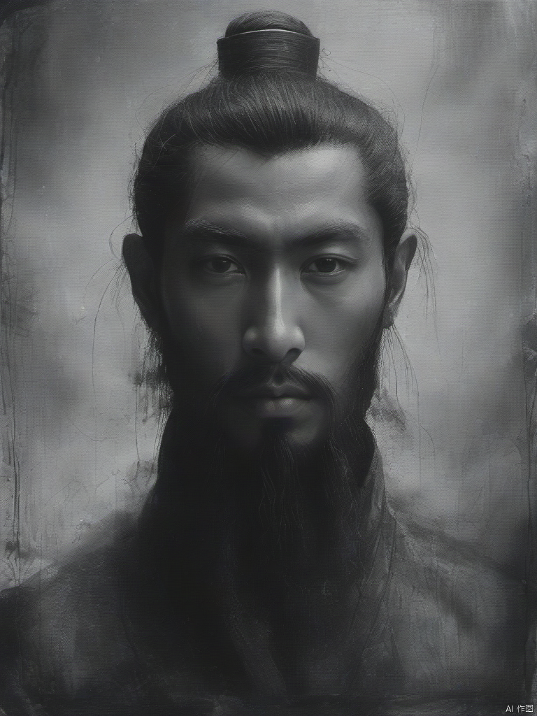 ananmo, A man,monochrome