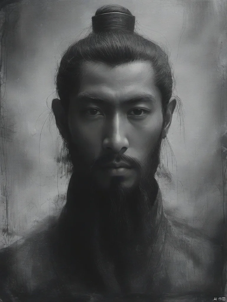 ananmo, A man,monochrome