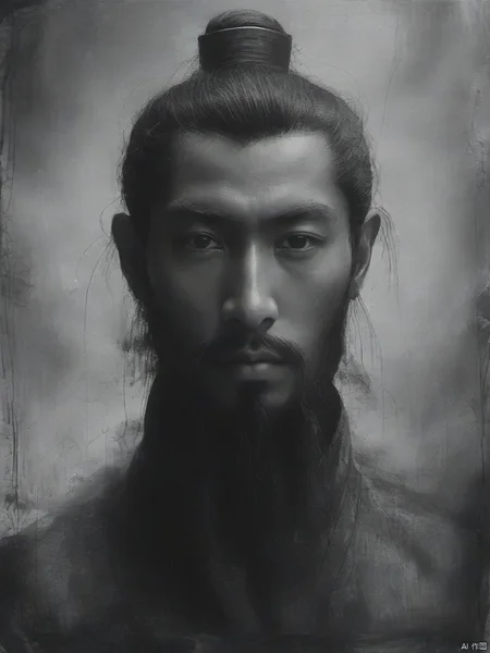 ananmo, A man,monochrome