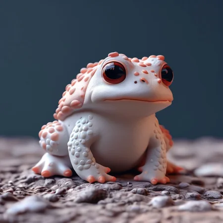 a toad, clay style, 3d style