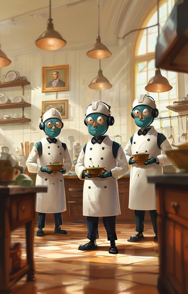 masterpiece,best quality,<lora:tbh2-sdxl:0.9>,illustration, portrait of Housework robots