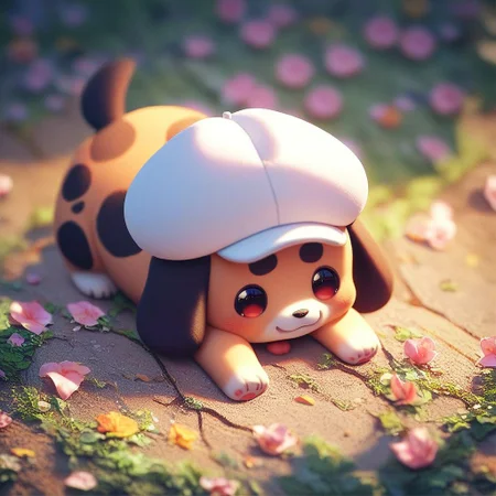 score_9, score_8_up, score_7_up, cute dog wearing hat