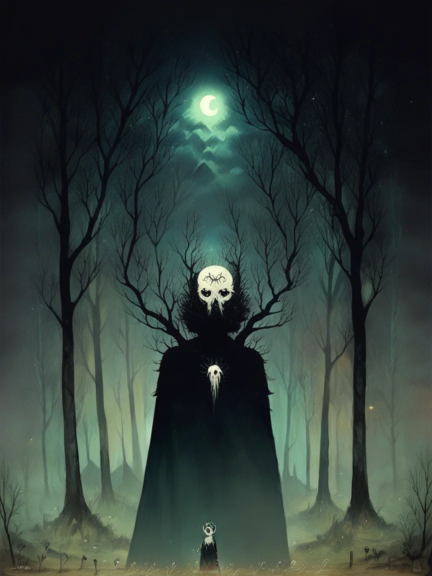 score_9, score_8_up, score_7_up, score_6_up, score_5_up, score_4_up,   <lora:k3h03XLP:1> k3h03, 1girl, goth, large breasts, forest
