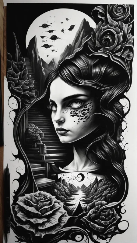 illusionix, black ink<lora:illusionix:1>