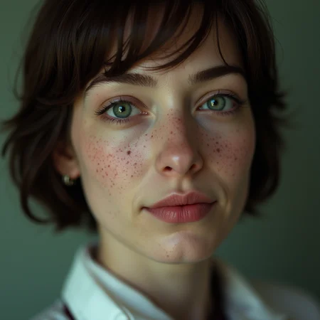 <lora:detailed photorealism style v3:1>
detailed photorealism style, hyperrealism art style, realistic textures, photorealistic style, Hyperrealism (visual arts), A cinematic skin texture style still image of a woman with freckles on her face and a tie, detailed skin pore, film still, still photography style, sharp style, detailed style, perfect style, perfection style, Kodak film skin tone style, fujifilm skin tone style, professional photography style, skin textured, skin texture style, 1girl, solo, looking at viewer, short hair, green eyes, parted lips, teeth, blurry, lips, portrait, close-up, freckles, realistic, nose, brown hair, grey eyes, blue eyes, photorealistic, realistic style