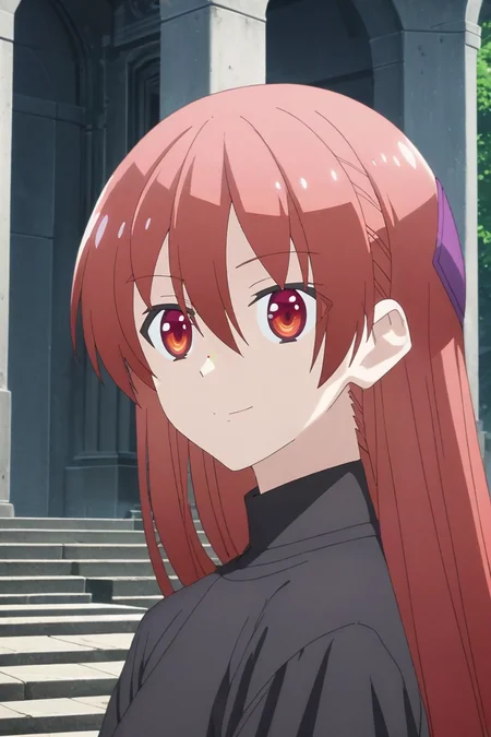 score_9, score_8_up, score_7_up, source_anime, rating_safe, intricate details, anime screencap, anime coloring, official style, , , 1girl, solo, <lora:tsukasa_yuzaki_pony:0.9>, tsukasa_yuzaki, red hair, red eyes, long hair, hair between eyes, bangs, cowboy shot, cemetery, noon, outstretched arms, smile, , <lora:sdxl_lightning_8step_lora:1>