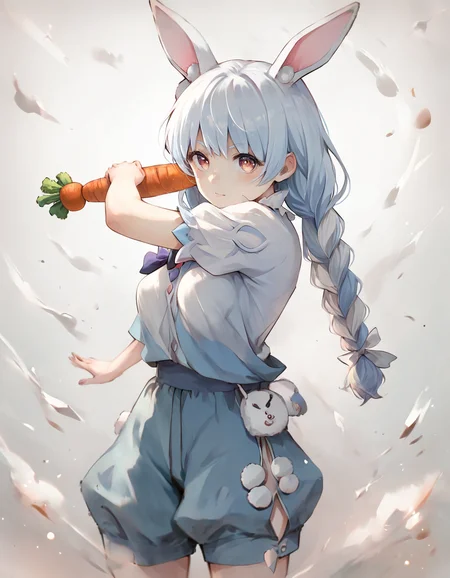 score_9, score_8_up, score_7_up,
incoming vertical giant oversized carrot attack,
1girl,solo,long hair,breasts,looking at viewer,usada pekora
<lora:incoming_attack:0.9>