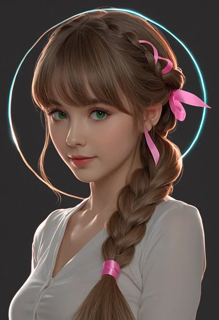 concept art <lora:R0k00bstr0ctHD:1>,r0k00bstr0cthd,r0k00bl0ckb0ckgr00ndhd,(shiny, fire, multicolored, black background, glowing, magic circle, aura),, (Height, Approximately 5 feet 3 inches:1), (Build, Slim and petite with a delicate yet athletic frame:1), (Hair, Long, light brown hair tied into a distinctive braid that falls down her back, often adorned with a pink ribbon, bangs are softly parted, framing her face:1), (Eyes, Large, green eyes that glow slightly with a mako-like luster, an ethereal and kindhearted expression:1), (Skin, Fair complexion with a smooth, youthful appearance:1), . digital artwork, illustrative, painterly, matte painting, highly detailed