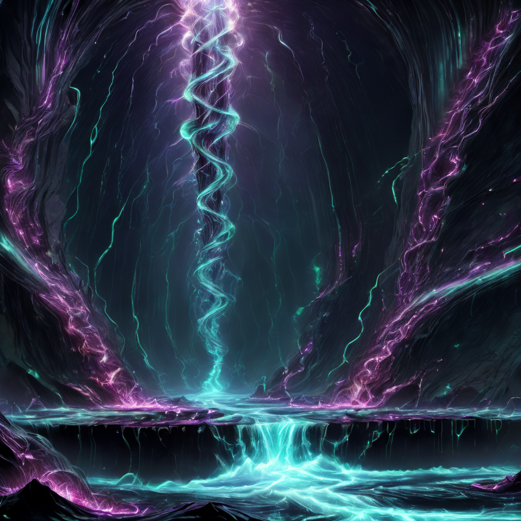 ((best quality)), ((masterpiece)), ((realistic,digital art)), (hyper detailed),DonMV01dfm4g1c3XL Fields Oceanic Rift,Cave Bacon, octane rendering, raytracing, volumetric lighting, Backlit,Rim Lighting, 8K, HDR,   <lora:Voidmagic_XL_version-000014:1>