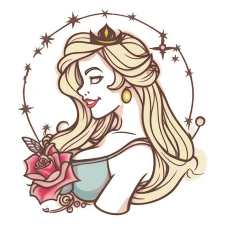 A Disney princess tattoo <lora:SDXL-tattoo-Lora:1>