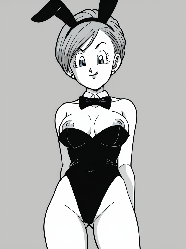 score_9, score_8_up, score_7_up, score_6_up, perfect hands, source_cartoon, (1girl, solo,)<lora:FunSexyDB_Style:1> monochrome, playboy bunny, naughty face, <lora:bulmaDBS_pony_v3:0.8> bulma, short hair, nipples navel,