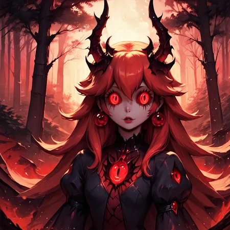 score_9, score_8_up, score_7_up, score_6_up,Corrupted,  <lora:Corruption:0.8>,1girl,cute clothes,detailed forest backround,corrupted girl,detiled face,detailed eyes,corrupted princess peach,nice eyes