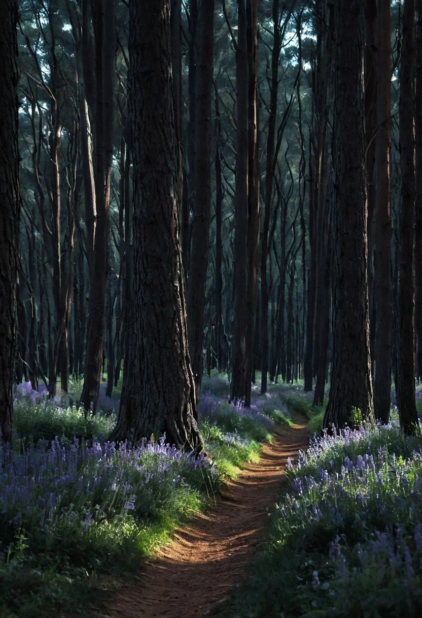 "Mystic Forest Double Exposure":
(artistic photography by Mimi Cherono Ng'ok and Dominique Issermann:1.2), award wining, fast autofocus, f/1.4, shutter speed 1/15 sec, iso400, white balance fluorescent, exposure compensation "-1.5 ev", aperture priority shooting mode, symmetry and balance, focus mode continuous, center-weighted metering, aesthetic of geometric abstraction, forward-thinking exceptional tour de matre, masterful details, inhospitable atmosphere, lens distortion, (lavender and dark brown colors:0.1), <lora:MJ52:0.35> (best quality, 8K, high resolution, extreme detail, outstanding composition:1.4), dramatic light,