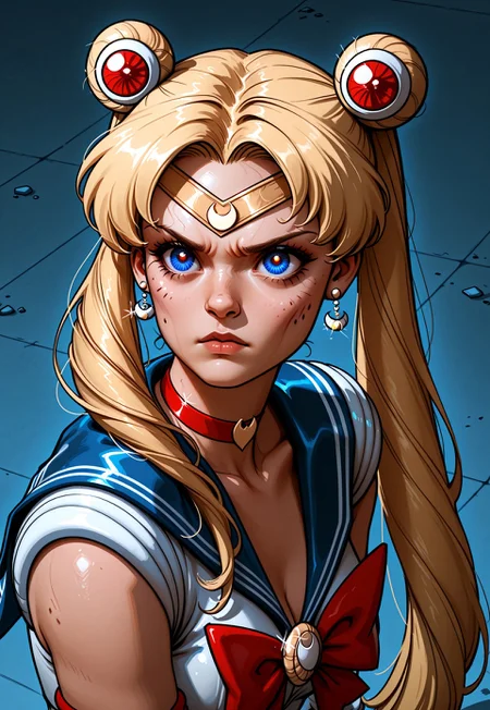 masterpiece, best quality, very aesthetic, absurdres, VD1F4NT4, Sailor moon redraw challenge, uber aesthetic