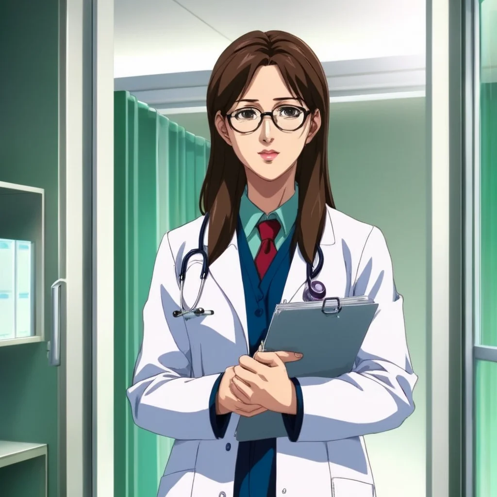 anime artwork of <lora:anime manga girl style:1.2>
a Dr. woman with glasses and a white coat in a hospital room anime manga girl style, anime style, key visual, vibrant, studio anime, highly detailed