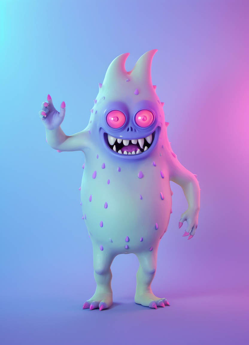 crazy fluorescing monster cartoon figure, in neon colors, future art,<lora:add-detail-xl:0.5>  <lora:bl4ckl1ghtxl:0.5> bl4ckl1ghtxl, subsurface scattering, ultra hd, 4k, high def, Photorealistic, Hyperrealistic, Hyper detailed, analog style, realistic, masterpiece, best quality, ultra realistic, 8k, Intricate, High Detail, film photography, soft lighting,  heavy shadow