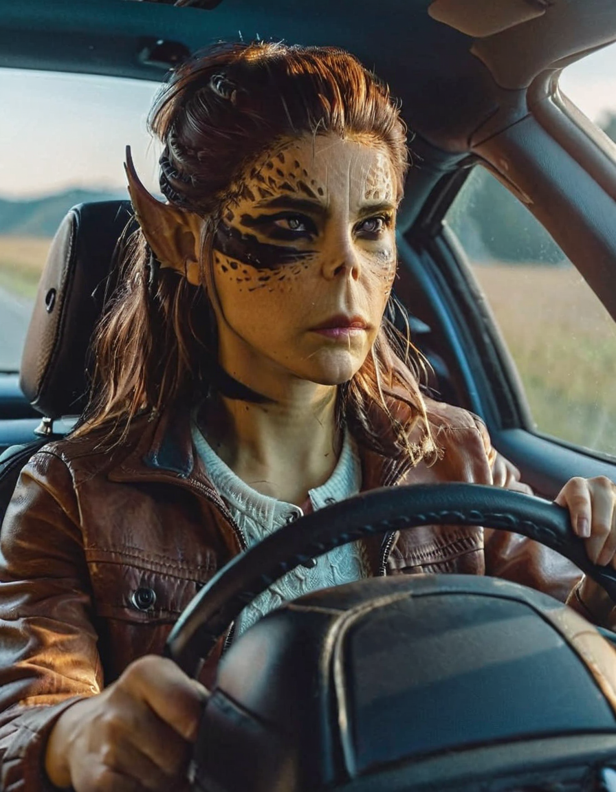 cinematic still woman, driving car . emotional, harmonious, vignette, 4k epic detailed, shot on kodak, 35mm photo, sharp focus, high budget, cinemascope, moody, epic, gorgeous, film grain, grainy, woman, driving car, cool color, perfect intricate, elegant, sharp focus, professional composition, cinematic, highly detailed, symmetry, dramatic light, beautiful, aesthetic, very inspirational, clear, artistic, smart, cute, adorable, colorful, illuminated, background, designed, rich deep colors, inspired, complex, amazing, epic, enhanced, bright, best, awesome, focused