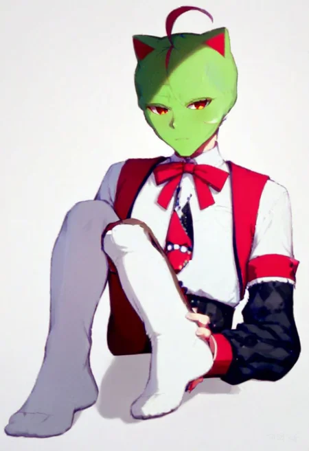 TheMask1024,cat boy,
Boy wearing socks on feet,so cute ,so sweet,
smooth top of head