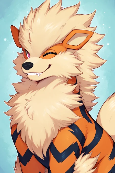 score_9, score_8_up, score_8, ,,, , ,,, zzArcanine, no humans, pokemon (creature), <lora:Arcanine_Pokemon_PDXL:0.8>, ,,,, BREAK, <lora:Afrobull_PDXL_v5:0.8>, ,,, BREAK, smile, looking at viewer, closed mouth, cowboy shot, ,,, embedding:zPDXL, Expressiveh, ,,, <lora:SDXLFaeTastic2400:0.5>, <lora:Expressive_H-000001:0.4>,