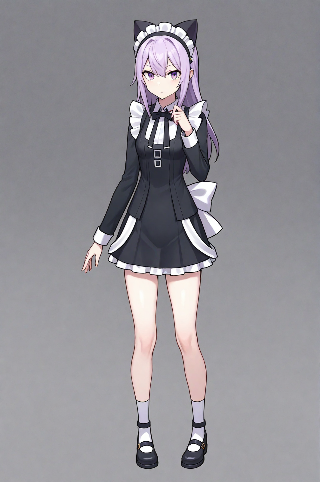 ((maid uniform)), dsc-sayo, 1girl, solo, narrow waist, masterpiece, absurdres, high quality, highres, best quality, (full body:1.20), recent <lora:dsc-sayo-V02:0.5>