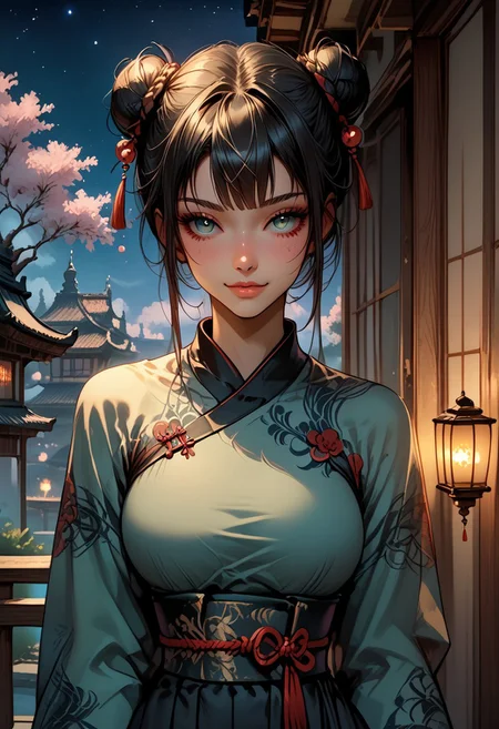 score_9, score_8_up, score_7_up, score_6_up, masterpiece, best quality, high res, pinup pose, source_ecchi, anime, ((ecchi)), ((nsfw)), high resolution , intricate detail, lush detail, really detailed face, Firm Anatomy, Body Tattoo,(Detailed Eyes), (Tight Waist), Detailed Eyes, Beautiful face, Beautiful and Aesthetic, Brilliant Colors, Character Enhance, ((detailed face)) <lora:Expressive_H-000001:0.8>, expressiveH, <lora:MythAnim3Style:0.8>, MythAn1m3, <lora:Pony_DetailV1.0:0.9> gthan, gothic
BREAK, (best quality), (ultra-detailed), (masterpiece), (perfect anatomy), erotic_style,shiny_skin, Scenery,  shiny, smile, curvy, closed mouth 
BREAK, (best quality), (ultra-detailed), (masterpiece), (perfect anatomy), (masterpiece), best quality, expressive eyes, perfect face, 1girl, breasts, blue_eyes, solo, cleavage, night, double_bun, hair_bun, looking_at_viewer, freckles, lantern, twin_braids, braid, large_breasts, bangs, blush, sky, outdoors, night_sky, east_asian_architecture, closed_mouth, wide_sleeves, smile, sash, collarbone, long_hair, long_sleeves, star_(sky), cherry_blossoms, architecture, black_hair, tree, chinese_clothes, hair_ornament, green_hair, starry_sky, shiny, shiny_skin
BREAK breasts focus, Scenery,  shiny, curvy