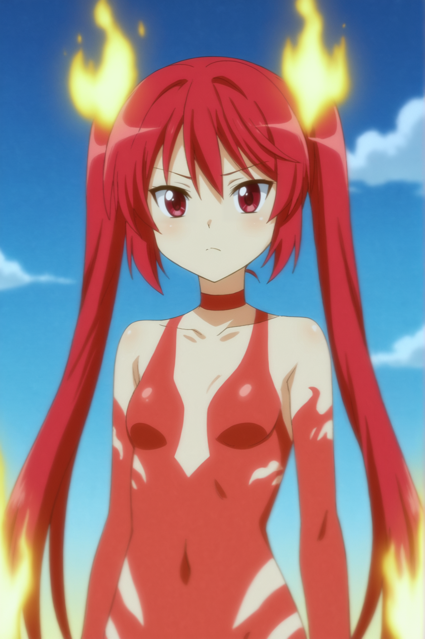 <lora:Cthuko:0.7>  Cthuko,  fiery outfit, white background, upper body <lora:sdxl_lightning_4step_lora:1>