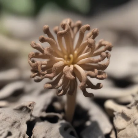 Tiny Pewter Robust Heart-shaped plant, Bumpy Texture Furrowed Tuber, Rough, Light brown Tubular Floret Corolla flower, Flabellate, Aposepalous, Whorled, Aerial root