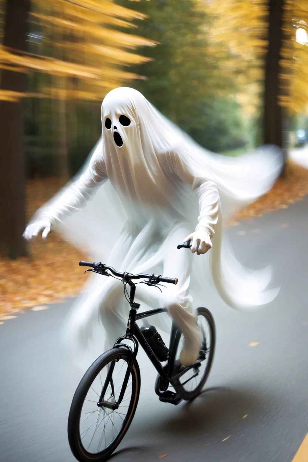 cycling ghost, motion blur