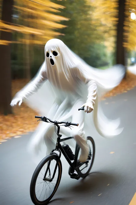 cycling ghost, motion blur