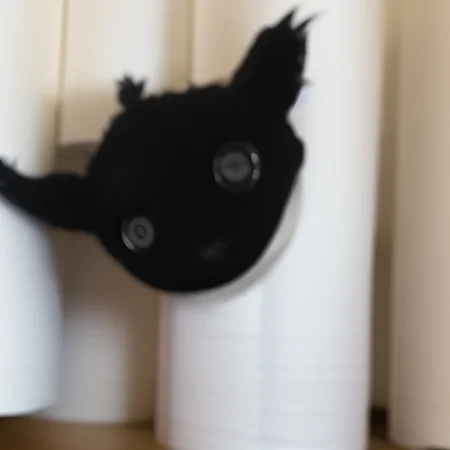 black eyes, abstract, motion blur, no humans, black cat, Toilet paper
