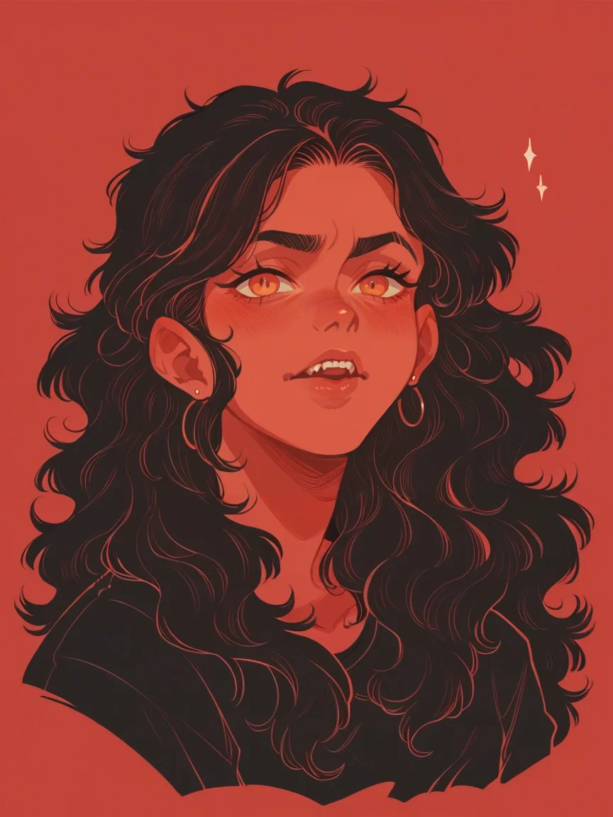 score_9, score_8_up, score_7_up, score_6_up, score_5_up, score_4_up, <lora:h3ll1shXLP2:0.8> 1girl, red background, h3ll1sh,