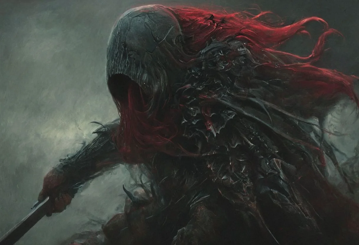 Sirah, a master of stealth and cunning, and Draven, a skilled swordsman with a heart as dark as the night itself, found themselves pitted against a common enemy a tyrant king whose cruelty knew no bounds and whose reign of terror threatened to plunge the realm into eternal darkness.
The king's guards fell like wheat before the scythe, their cries of alarm silenced by the swift and merciless blades of the assassin knights. In the heart of the fortress, they confronted the tyrant king himself, a figure wreathed in shadows and crowned with a crown of thorns.
A fierce battle ensued, the clash of steel and the crackle of dark magic filling the air with a palpable sense of impending doom. Sirah's daggers danced like silver serpents, finding their mark with unerring accuracy, while Draven's sword sang a deadly song of vengeance, each strike a testament to his skill and determination. echoing the fierce intensity of their battle.
creating a hyperpunk scene with desaturated translucent DARK Red and beige details, colorful (polaroid:0.7) with vibrant colors, (vacations, high resolution:1.3), (small, selective focus, european film:1.2), (sexual advance:1.1), ,end of hopes ,silence, extremely detailed,dark,sad, easynegative, digital artwork by Beksinski, extremely detailed, dark, chiaroscuro, low-key,in the style of Kelly Slater ,style by Kelly Slater,closeup,digital artwork by Beksinski, style of Kelly Slate
