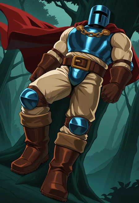solo, 1boy, male focus, jmpk1ng, helmet, armor, breastplate, knee pads, boots, red cape, chain, belt, muscular, abstract background, dark green palette, giant tree, dutch angle,
perfect anatomy, masterpiece, perfect quality, best quality, detailed, newest, very aesthetic, very awa,