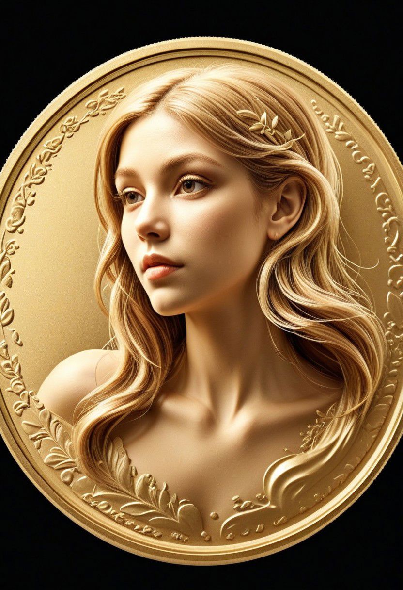 gold coin , woman beautiful png background