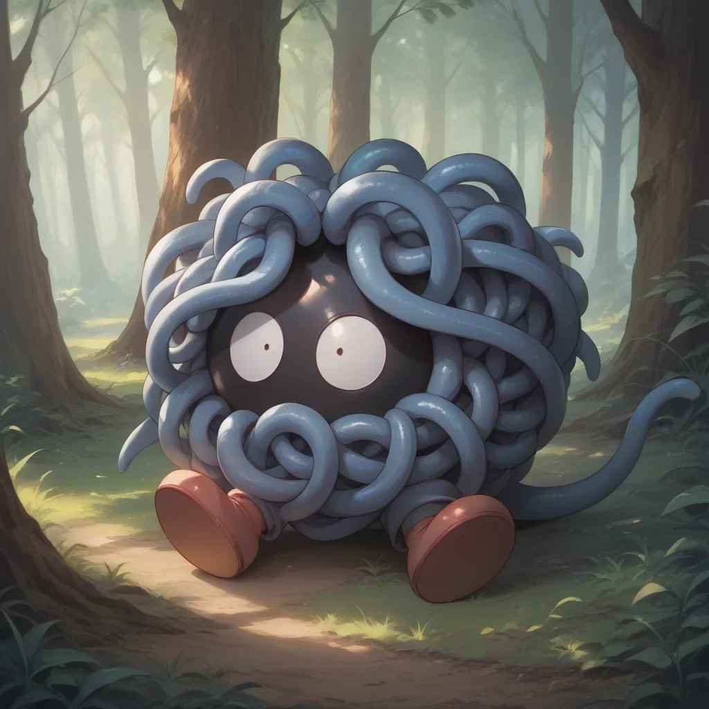 score_9, score_8_up, score_7_up, score_6_up, score_5_up, sourse_anime, zPDXL, rating_ safe BREAK,
solo, in forest,
tentacles, monster, tangera, pokemon (creature) <lora:Tangera:1>, <lora:add-detail-xl:1> <lora:detail_eyes:0.5>