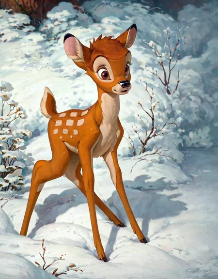 score_9, score_8_up, score_7_up, score_6_up,
<lora:Bambi:1> bambi, young, adult, no horns, deer, solo, ((Four legs,)) hyperdetailed, furr,