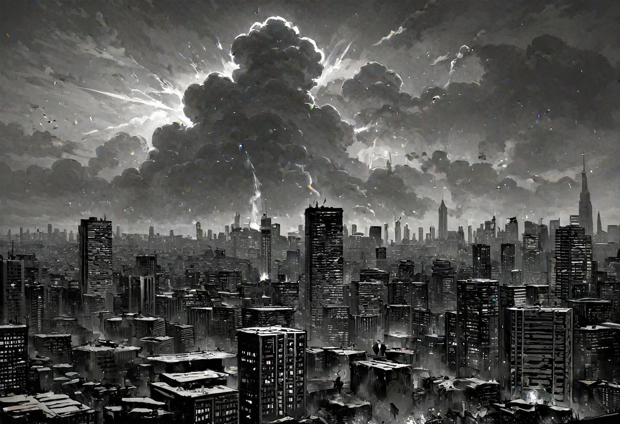 score_9, score_8_up, score_7_up, score_6_up, score_5_up, score_4_up ,(masterpiece, best quality, highres:1.2),llbreton,grayscale,monocrhrome,city,skyscrapers,apocalyptic,meteor,buringing buildings,sense of doom